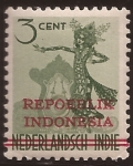 Stamps Indonesia -  Legong bailarina de Bali  1941 3 cent