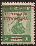 Stamps Indonesia -  Marioneta  1944 5 sen