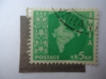 Stamps India -  Mapa - Scott/India:278
