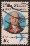 Stamps United States -  Philip Mazzei  1980  40 centavos