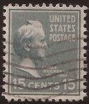 Sellos de America - Estados Unidos -  James Buchanan  1938 15 centavos