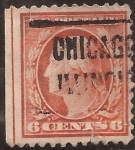 Stamps United States -  George Washington 1914  6 centavos