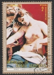 Stamps Equatorial Guinea -  La muerte de Cleopatra, pintura de Cagnacci