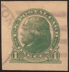 Stamps United States -  Jefferson 1946 tarjeta postal 1 centavo