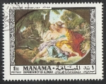 Sellos de Asia - Emiratos rabes Unidos -  Manama 7 - Día de las Madres, Pintura de Boucher