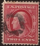 Sellos del Mundo : America : United_States : George Washington 1908  2 centavos