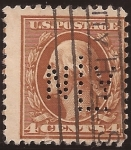 Sellos de America - Estados Unidos -  George Washington 1917  4 centavos
