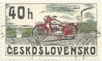 Stamps Czechoslovakia -  HISTORIA DE LA MOTOCICLETA CHECOSLOVACA. JAWA 250, PRAGA 1945. YVERT CS 2118