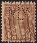 Sellos de America - Estados Unidos -  Marta Washington  1923 4 centavos 11x10 perf