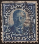 Stamps United States -  Theodore Roosevelt  1923 5 centavos