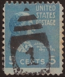 Sellos de America - Estados Unidos -  James Monroe  1938 5 centavos