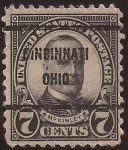 Sellos de America - Estados Unidos -  William McKinley 1923 7 centavos 11x10 perf