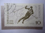 Stamps : Europe : Romania :  Jubileul Schiului - 1911-1961. 