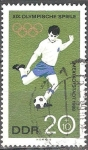 Stamps Germany -  XIX.Juegos Olímpicos de la Ciudad de México, en 1968,(DDR).