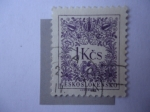 Stamps : Europe : Czechoslovakia :  Cifras. 1 Kcs.