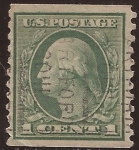 Sellos de America - Estados Unidos -  George Washington 1914 1 centavo