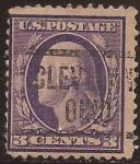 Sellos de America - Estados Unidos -  George Washington 1917  3 centavos