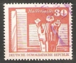 Sellos de Europa - Alemania -  MILENARIO DE HALLE/SAALE -Monumento en conmemoración de los Trabajadores en Halle-Saale,Berlín-DDR. 