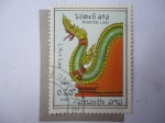 Stamps Asia - Laos -  Dragón- Pasa Mano - L´Art Lao - Postes Lao 1984