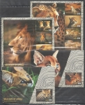 Sellos de Africa - Liberia -  wild cats