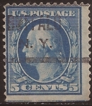 Sellos de America - Estados Unidos -  George Washington 1912  5 centavos