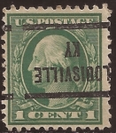 Sellos de America - Estados Unidos -  George Washington 1917 1 centavo