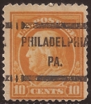 Sellos del Mundo : America : United_States : Benjamin Franklin  1912 10 centavos