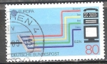 Stamps Germany -  EUROPA, CEPT, RDSI, los datos de imagen de texto lengua.