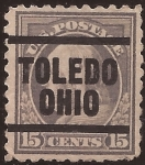 Stamps United States -  Benjamin Franklin  1914 15 centavos