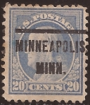 Sellos de America - Estados Unidos -  Benjamin Franklin  1917 20 centavos