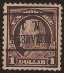Sellos de America - Estados Unidos -  Benjamin Franklin  1917  1 dólar