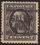 Stamps United States -  George Washington 1917 7 centavos