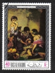 Stamps United Arab Emirates -  Las pinturas de las galerías de Londres, Munich y Sao Paulo, Ras al Kahima