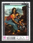 Stamps : Asia : United_Arab_Emirates :  Las pinturas de las galerías de Londres, Munich y Sao Paulo, Ras al Kahima