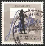 Stamps Germany -  100 jahre deutsche schillergesellschaft - Sociedad Alemana de Schiller