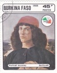 Stamps Burkina Faso -  BOTTICELLI- AUTORETRATO