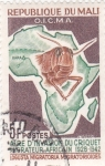 Sellos de Africa - Mali -  AREA MIGRATORIA DE LA LANGOSTA