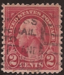 Stamps United States -  George Washington 1923  2 centavos perf 11x10