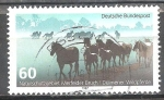 Sellos de Europa - Alemania -  Año europeo de medio ambiente. Los caballos salvajes de Dulmen.