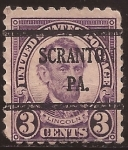 Sellos de America - Estados Unidos -  Abraham Lincoln 1923 3 centavos 10 perf