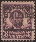 Sellos de America - Estados Unidos -  Abraham Lincoln 1922 3 centavos 11 perf