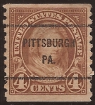 Sellos de America - Estados Unidos -  Martina Washington 1923  4 centavos dent ver 9,5 perf