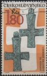 Stamps Czechoslovakia -  CRUCES  CON  INSCRIPCIONES  GRIEGAS