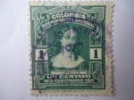 Stamps Colombia -  Centenario de la Independencia 1810-1910- Policarpa Salavarrieta - La Pola.