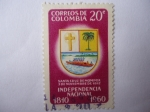 Stamps Colombia -  Serie del sesquicentenario de la Independencia 1810-1960 - Escudo santa Cruz de Mompox, 3 de Nov. 1