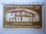 Sellos de America - Colombia -  Serie del sesquicentenario de la Independencia 1810-1960 - Casa del Florero, cuna de la República.