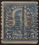 Stamps United States -  Theodore Roosevelt  1923 5 centavos dent vert 9,5 perf