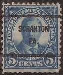 Stamps United States -  Theodore Roosevelt  1923 5 centavos 11x10 perf