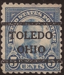 Stamps United States -  Theodore Roosevelt  1923 5 centavos 9,5 perf