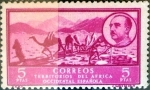 Stamps Spain -  Intercambio fd2a 12,50 usd 5 ptas. 1950
